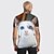 cheap Men&#039;s Tees &amp; Tank Tops-Men&#039;s T shirt Tee Tee Round Neck Graphic White 3D Print Short Sleeve 3D Print Casual Daily Tops Fashion Cool Designer Comfortable / Summer / Summer
