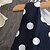 abordables Robes pour Filles-Robe Fille Enfants Petit Pois Garniture en dentelle Imprimer Bleu Blanche Mi-long Polyester Sans Manches Robes Eté Standard 3-12 ans