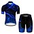 cheap Cycling Clothing-21Grams® Men&#039;s Cycling Jersey with Shorts Short Sleeve Mountain Bike MTB Road Bike Cycling Green Red Black Blue Lightning Gradient 3D Bike Polyester Clothing Suit 3D Pad Breathable Ultraviolet
