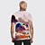billige Men&#039;s Clothing-Herre T-skjorter T skjorte Grafisk 3D-utskrift Rund hals Avslappet Daglig Kortermet 3D-utskrift Topper Mote Designer Kul Bekvem Grønn Hvit Svart / Sommer