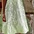cheap Print Dresses-Women&#039;s Midi Dress Two Piece Dress Green Long Sleeve Print Floral V Neck Fall Winter Party Party Stylish 2022 S M L XL XXL 3XL / Party Dress