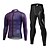 cheap Cycling Clothing-WOSAWE Men&#039;s Long Sleeve Cycling Jersey with Tights Road Bike Cycling Purple Blue Bike Elastane Polyester Jersey Tights Breathable Quick Dry Back Pocket Sports Solid Color Clothing Apparel