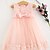 preiswerte Kleider für Mädchen-Kinder &#039;Mädchen&#039; Blume süße Party weiß rosa einfarbig geschichtet Mesh ärmellose Baumwolle Polyester Kleid weiß