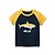 abordables T-shirts et chemises pour garçons-T-shirt Garçon Enfants Manches Courtes Requin Lettre 3D effet Noir 100% Coton Enfants Hauts Actif du quotidien Printemps Eté Extérieur Mince 3-10 ans