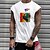 cheap Men&#039;s Tees &amp; Tank Tops-Men&#039;s Unisex T shirt Tee Crew Neck Graphic Prints National Flag White Yellow Hot Stamping Cap Sleeve Print Outdoor Street Tops Sports Designer Casual Big and Tall / Summer / Summer