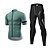 cheap Cycling Clothing-WOSAWE Men&#039;s Short Sleeve Cycling Jersey with Tights Road Bike Cycling Green Black Blue Black Bike Elastane Polyester Jersey Tights 3D Pad Breathable Quick Dry Sports Solid Color Clothing Apparel