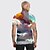 abordables Men&#039;s Clothing-Hombre Tee Camiseta Graphic Impresión 3D Escote Redondo Casual Diario Manga Corta Impresión 3D Tops Moda De Diseño Fresco Cómodo Amarillo / Verano