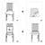 baratos Bottoms-Capa para cadeira de cozinha Cor Sólida / Simples Veludo Impressão Reactiva Capas de Sofa