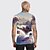 billige Men&#039;s Clothing-Herre T-skjorter T skjorte Grafisk 3D-utskrift Rund hals Avslappet Daglig Kortermet 3D-utskrift Topper Mote Designer Kul Bekvem Grå / Sommer