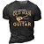 abordables T-Shirts-Hombre Camiseta Graphic Guitarra Impresión 3D Cuello Barco Calle Casual Manga Corta Estampado Tops Básico Moda Clásico Cómodo Negro / Deportes / Verano