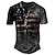 cheap Short Sleeve-Unisex Men&#039;s American Flag Graphic Henley T Shirt