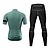cheap Cycling Clothing-WOSAWE Men&#039;s Short Sleeve Cycling Jersey with Tights Road Bike Cycling Green Black Blue Black Bike Elastane Polyester Jersey Tights 3D Pad Breathable Quick Dry Sports Solid Color Clothing Apparel