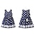 preiswerte Kleider für Mädchen-Kinder Wenig Kleid Mädchen Punkt Spitzenbesatz Bedruckt Blau Weiß Knielang Ärmellos Kleider Sommer Regular Fit 3-12 Jahre