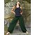 abordables Vêtements d&#039;exercice, de fitness et de yoga-Pantalon de yoga Femme Pantalons Bas Pantalon de Yoga Fluide Yoga Aptitude Exercice Physique Des sports Tenues de Sport Ample Noir Vert / Athlétique / Athleisure