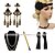cheap Vintage Dresses-Vintage Roaring 20s 1920s The Great Gatsby Gloves Flapper Headband Accessories Set Head Jewelry Earrings The Great Gatsby Charleston Women&#039;s Tassel Fringe Gloves