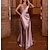 cheap Party Dresses-Mermaid / Trumpet Evening Dresses Sexy Dress Court Train Party Wear One Shoulder Sleeveless Charmeuse with Crystals Slit 2022 / Formal Evening