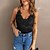 cheap Tank Tops-Women&#039;s Casual V Neck Lace Sleeveless Camisole
