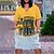 preiswerte Kleider in Übergröße da Donna-Damen Übergröße Farbverläufe Etuikleid Bedruckt V Ausschnitt Kurzarm Casual Frühling Sommer Normal Täglich Knielanges Kleid Kleid / Graphic