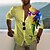 baratos Long Sleeves-Homens Camisa Social Camisa havaiana Colarinho Chinês Gráfico Animal Havaiana Aloha Papagaio Amarelo Azul Roxo Laranja Estampado Ao ar livre Casual Botão para baixo Imprimir Manga Curta Roupa Moda