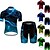 baratos Roupas Para Ciclismo-21Grams® Homens Camisa de ciclismo com shorts Manga Curta Ciclismo de Montanha Ciclismo de Estrada Verde Vermelho Preto Azul Relâmpago Gradiente 3D Moto Poliéster Conjuntos Tapete 3D Respirável