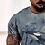 abordables Camisetas y camisas de tirantes de hombre-Hombre Camiseta Tee Escote Redondo Graphic Gris Impresión 3D Manga Corta Impresión 3D Casual Diario Tops Moda Fresco Design Cómodo / Verano / Verano