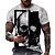 cheap Men&#039;s Clothing-Men&#039;s Unisex T shirt Tee Color Block Graphic Prints Skull 3D Print Crew Neck Street Daily Short Sleeve Print Tops Designer Casual Big and Tall Sports Gray / Summer / Summer