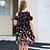 cheap Women&#039;s-Kids Little Girls&#039; Dress Butterfly Animal Daily Holiday Vacation A Line Dress Print Black Above Knee Short Sleeve Casual Cute Sweet Dresses Spring Summer Regular Fit 3-12 Years