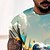 billige Men&#039;s Clothing-Herre T-Shirts T-shirt Grafisk 3D-udskrivning Rund hals Afslappet Daglig Kortærmet 3D-udskrivning Toppe Mode Designer Sej Bekvem Grøn Hvid Sort / Sommer