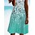 billige Uformelle kjoler-Dame Knelang kjole Kjole med A-linje Grønn Kortermet Trykt mønster Fargegradering V-hals Vår Sommer Grunnleggende 2022 S M L XL XXL 3XL / 3D-utskrift