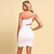 cheap Party Dresses-Women&#039;s Short Mini Dress Bodycon Strap Dress White Black Purple Sleeveless Ruched Patchwork Cold Shoulder Pure Color One Shoulder Cold Shoulder Spring Summer Party Casual Sexy Belt Not Included 2022