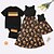 cheap New Arrivals-Family Look Dresses T shirt Tops Causal Floral Striped Letter Patchwork White Pink Yellow Maxi Short Sleeve Elegant Matching Outfits / Spring / Summer / Print