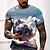 abordables Men&#039;s Clothing-Tee T shirt Tee Homme Graphic 3D effet Normal Col Rond Manches Courtes Impression 3D Standard Décontractée du quotidien Fin de semaine Mode Designer Frais Polyester / Eté