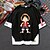 billige Cosplay til hverdagen-Inspirert av One Piece Monkey D. Luffy 100% Polyester T-skjorte Tegneserie falske to stykker Harajuku Gate stil Animé T-Trøye Til Herre / Dame / Par