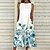 cheap Print Dresses-Women&#039;s Midi Dress A Line Dress White Blue Purple Sleeveless Pocket Print Floral Round Neck Spring Summer Casual 2022 Loose S M L XL XXL 3XL 4XL 5XL