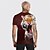 cheap Men&#039;s Tees &amp; Tank Tops-Men&#039;s Unisex T shirt Tee Graphic Prints Tiger Animal 3D Print Crew Neck Street Daily Short Sleeve Print Tops Casual Designer Big and Tall Sports Red / Summer