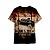 cheap Men&#039;s Clothing-Men&#039;s Unisex T shirt Tee Graphic Prints Car 3D Print Crew Neck Street Daily Short Sleeve Print Tops Casual Vintage Designer Big and Tall Brown / Summer
