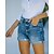 billige Shorts-Dame Mode Sidelommer Jeans Shorts Varme bukser Korte Bukser Mikroelastisk Weekend Streetwear Denimstof Helfarve Medium Talje Komfort Blå S M L XL XXL