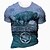 cheap T-Shirts-Men&#039;s Unisex T shirt Tee Cow Graphic Prints Crew Neck Yellow Blue Green 3D Print Outdoor Street Short Sleeve Print Clothing Apparel Sports Designer Casual western style