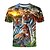 cheap Shirts-Boys 3D Animal Tiger T shirt Short Sleeve 3D Print Summer Spring Active Sports Fashion Polyester Kids 3-12 Years Outdoor Daily Regular Fit