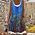 cheap Dresses-Women&#039;s Short Mini Dress Shift Dress Black Blue Gray Fuchsia Royal Blue Sleeveless Fake two piece Print Floral Print Flag U Neck Spring Summer Casual Vacation 2022 Loose S M L XL XXL 3XL