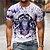 cheap Men&#039;s Tees &amp; Tank Tops-Men&#039;s Unisex T shirt Tee Graphic Prints Tiger Animal 3D Print Crew Neck Street Daily Short Sleeve Print Tops Casual Designer Big and Tall Sports White / Summer