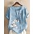 cheap T-Shirts-Women's Floral Print Cotton Linen T Shirt