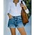 cheap Shorts-Women&#039;s Fashion Side Pockets Jeans Shorts Hot Pants Short Pants Micro-elastic Weekend Streetwear Denim Solid Color Mid Waist Comfort Blue S M L XL XXL