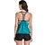 cheap Wetsuits, Diving Suits &amp; Rash Guard Shirts-Women&#039;s T Back with Boy Shorts Tankini Two Piece Swimsuit Patchwork Bathing Suit Swimwear Green Black Sleeveless Breathable Quick Dry - Summer Swimming Surfing Beach