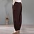 cheap Pants-Women&#039;s Casual / Sporty Athleisure Side Pockets Jogger Chinos Ankle-Length Pants Micro-elastic Casual Weekend Plain Mid Waist Comfort Loose Black Brown Beige L XL XXL