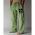 abordables Disfraces de Cosplay diario-Inspirado por Demon Slayer: Kimetsu no Yaiba Kamado Nezuko Kamado Tanjirou Mezcla de Algodón Pantalones de lino Pantalón recto Diseño de cordón elástico Bolsillo delantero Anime Pantalones Para Hombre