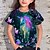 billige piges 3d t-shirts-Pige 3D Dyr enhjørning T-shirt Kortærmet 3D-udskrivning Sommer Forår Aktiv Mode Sød Stil Polyester Børn 3-12 år udendørs Daglig Indendørs Regulær