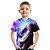 abordables Camisetas y camisas para niños-Niños Chico Camiseta Manga Corta Impresión 3D Impresión 3D Graphic Coche Luz Negro Azul Piscina Arco Iris Niños Tops Verano Activo Moda Fresco 3-12 años