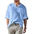 cheap Sports Athleisure-Men&#039;s Henley Shirt V Neck Solid Color Linen Sport Athleisure Long Sleeve Shirt Everyday Use Breathable Soft Comfortable Street Casual Daily Activewear Outdoor