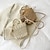 cheap Bags-Women&#039;s Straw Bag Beach Bag Straw Top Handle Bag Drawstring Bag Going out Solid Color Khaki Beige